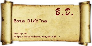 Bota Diána névjegykártya