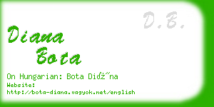 diana bota business card